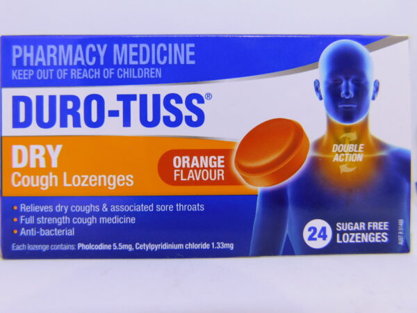 Durotuss Dry Cough Orange Lozenges 24