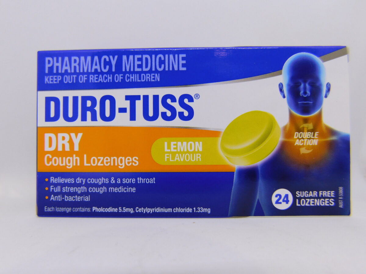 Durotuss Dry Cough Lemon Lozenges 24