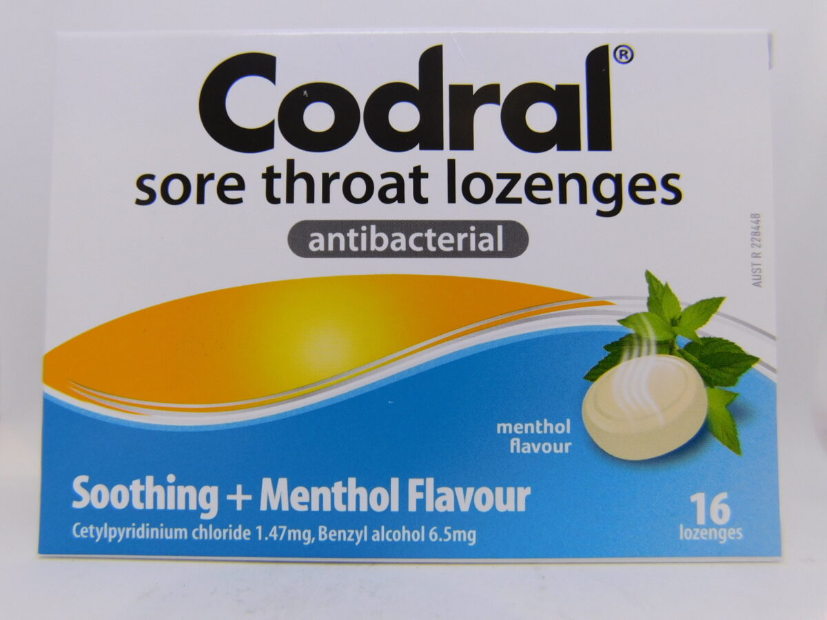 Codral Sore Throat Antibacterial Menthol Lozenges 16