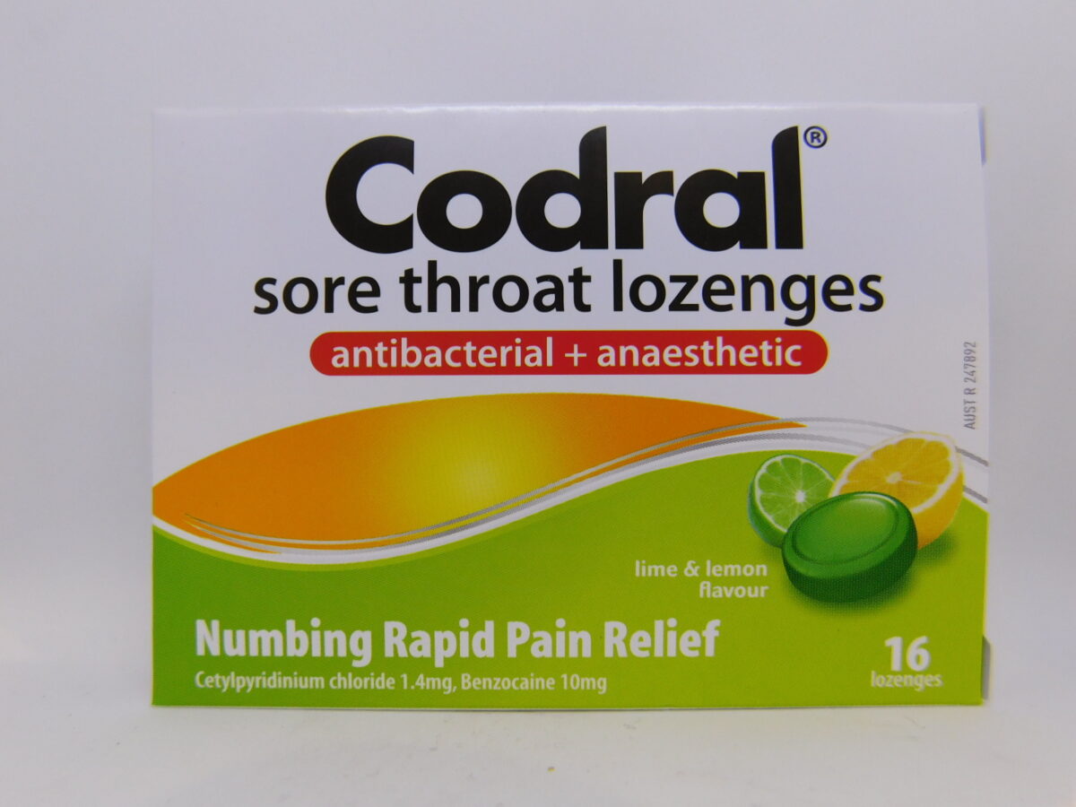 Codral Sore Throat Antibacterial & Anaesthetic Lozenges 16