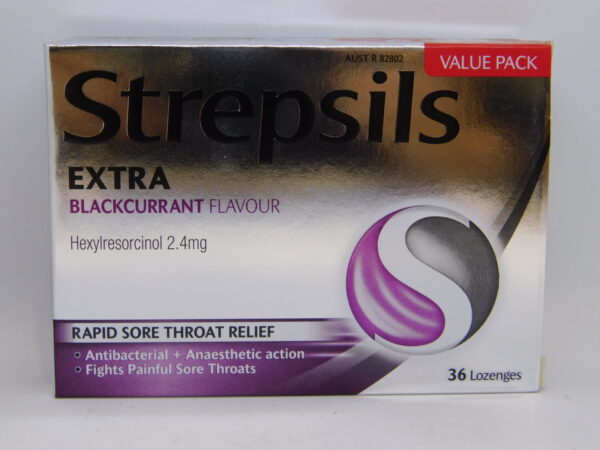 Strepsils Extra Blackcurrant Lozenges 36