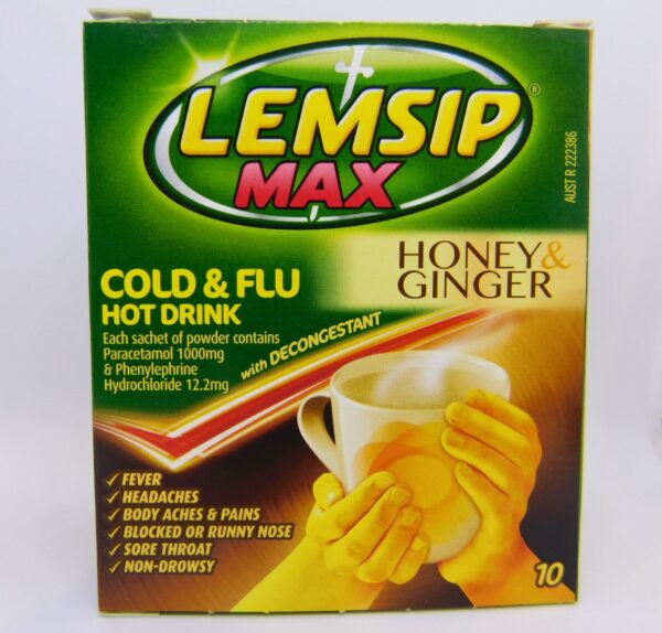 Lemsip Max Honey & Ginger Hot Drink 10