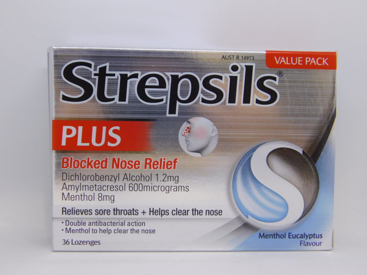 Strepsils Plus Blocked Nose Relief Lozenges 36