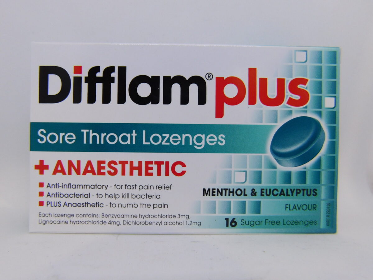 Difflam Plus Aneasthetic Lozenges MentEucalp 16