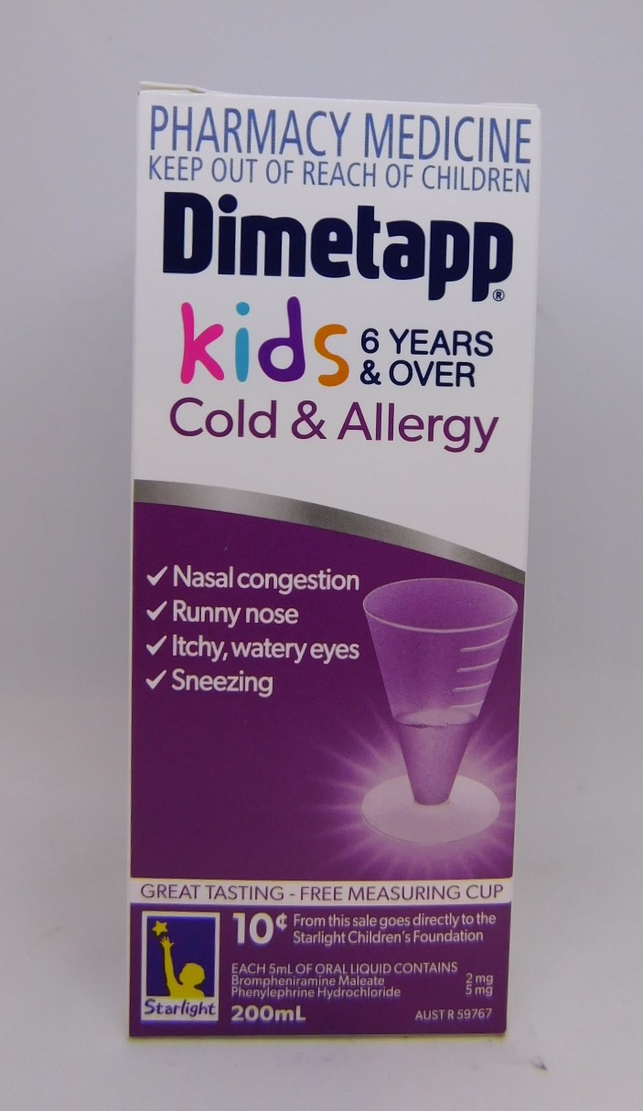Dimetapp Cold & Allergy 6 Years & Over 200mL
