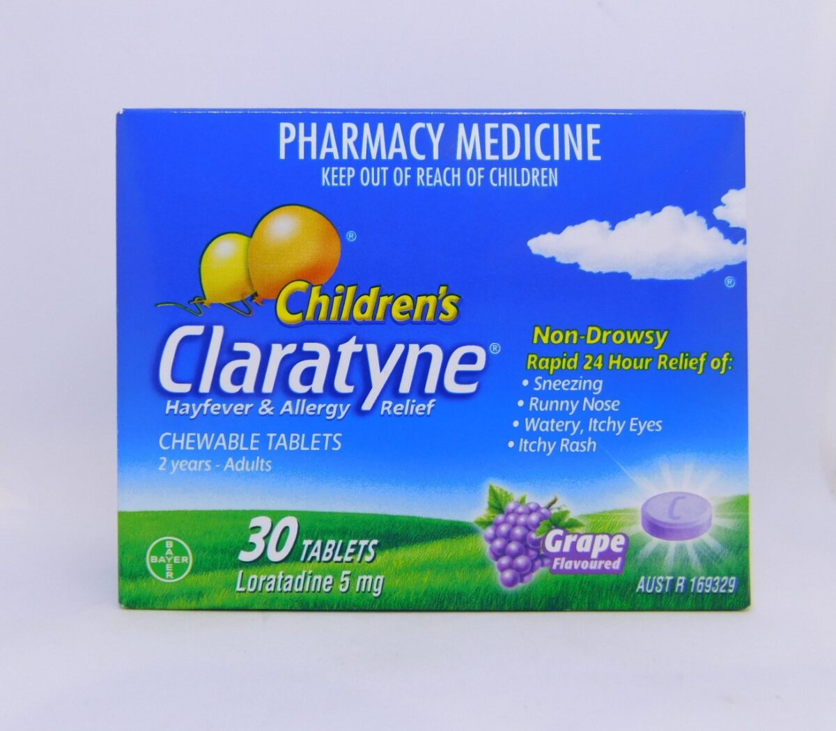 Claratyne Children's 2 Years - Adult Tablets 30 Grape