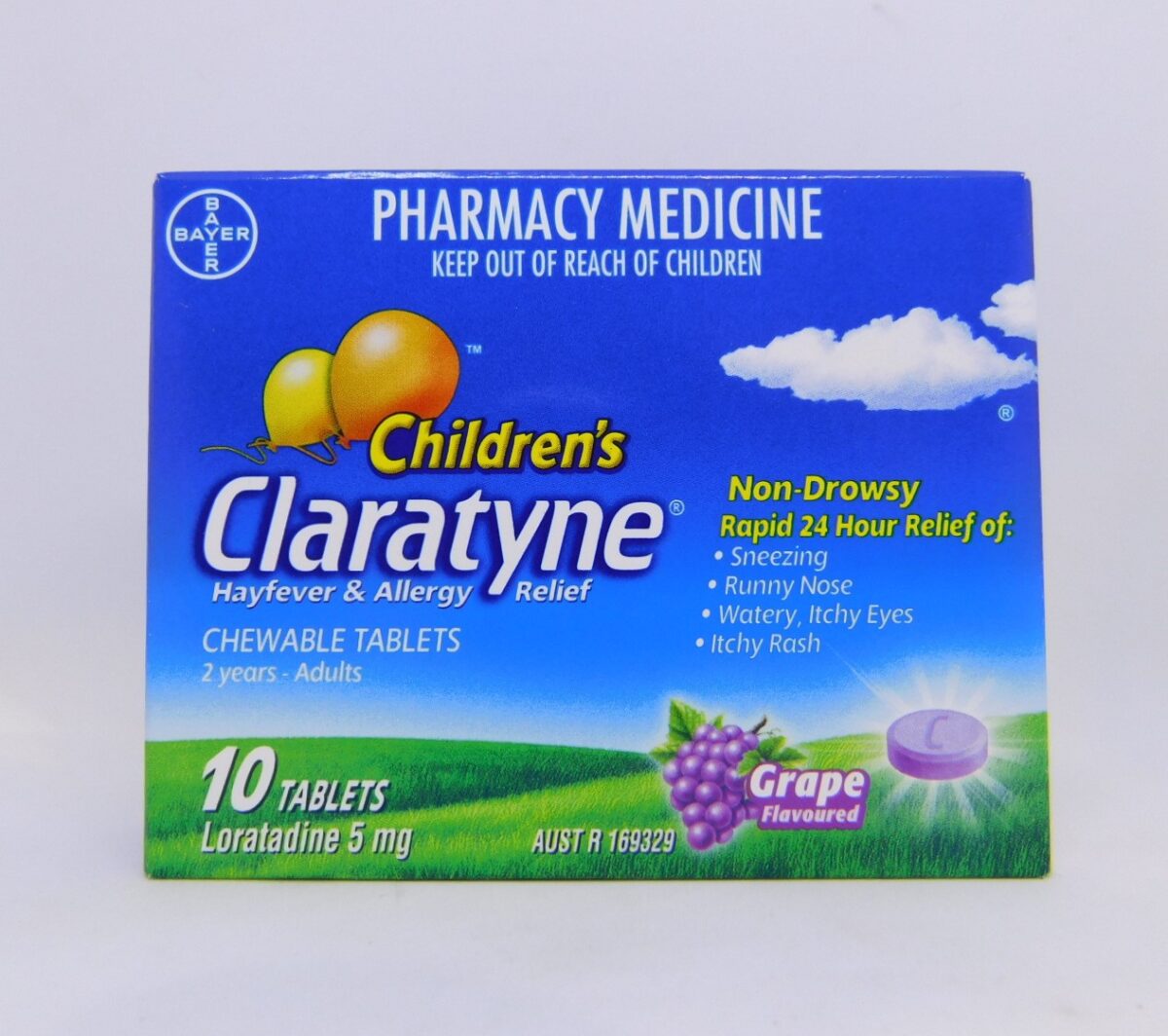 Claratyne Children's 2 Years - Adult Tablets 10 Grape